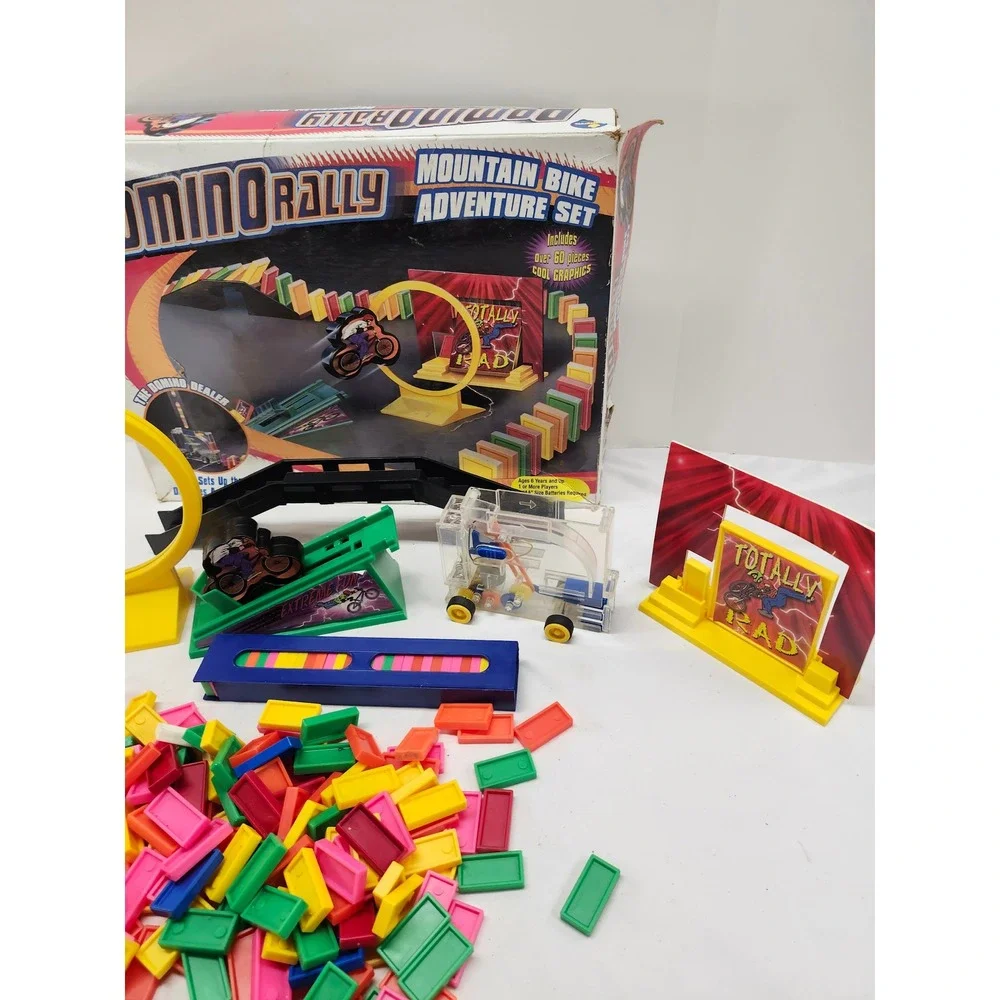 Vintage Domino Rally Mountain Bike Adventure Set Maplegrove Retro Stunt Toy
